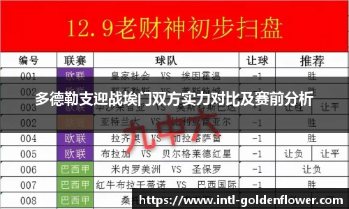 多德勒支迎战埃门双方实力对比及赛前分析